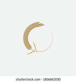 Agriculture wheat Logo Template vector icon design