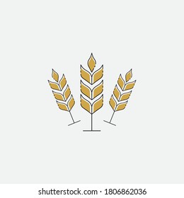 Agriculture wheat Logo Template vector icon design