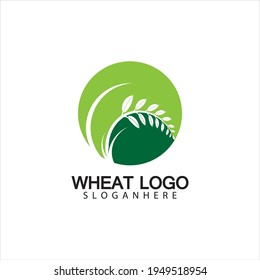 Agriculture Wheat logo template vector icon design