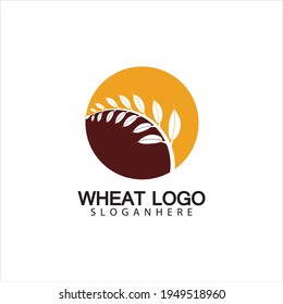 Agriculture Wheat logo template vector icon design