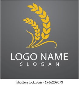 Agriculture wheat Logo Template vector icon design