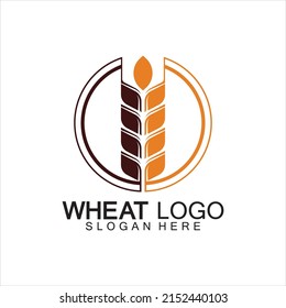 Agrarwheat-Logo-Vorlage, Vektorsymbol