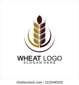 Agriculture Wheat logo template vector icon design