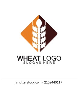 Agriculture Wheat logo template vector icon design