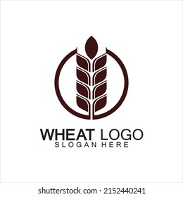 Agriculture Wheat logo template vector icon design