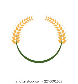 Agriculture wheat Logo Template vector icon design