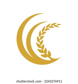 Agriculture wheat Logo Template vector icon design