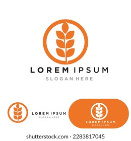 Agriculture Wheat logo template vector icon design
