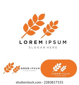 Agriculture Wheat logo template vector icon design