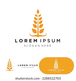 Agriculture Wheat logo template vector icon design