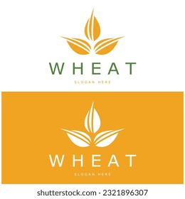 Agriculture Wheat logo template vector icon design