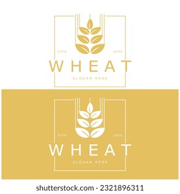 Agriculture Wheat logo template vector icon design