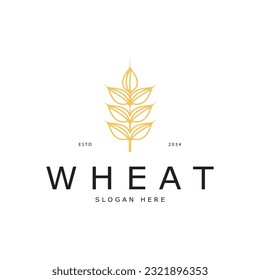 Agriculture Wheat logo template vector icon design