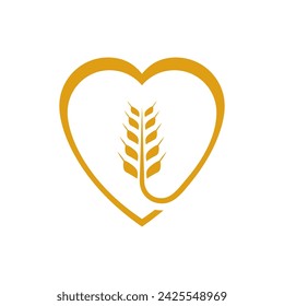Agriculture wheat Logo Template vector icon design