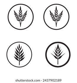Agriculture wheat Logo Template vector icon design. Vector illustration.