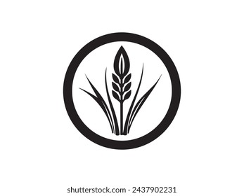 Agriculture wheat Logo Template vector icon design. Vector illustration.