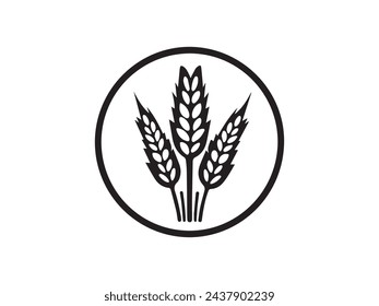 Agriculture wheat Logo Template vector icon design. Vector illustration.