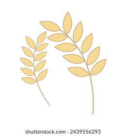 Diseño de icono de vector de plantilla de logotipo de trigo agrícola
