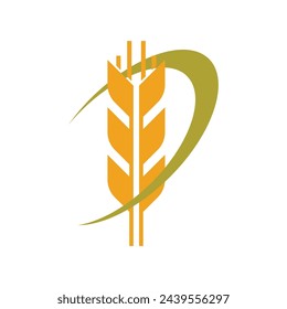 Agriculture wheat Logo Template vector icon design