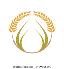 Agriculture wheat Logo Template vector icon design