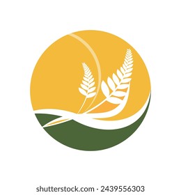 Agriculture wheat Logo Template vector icon design