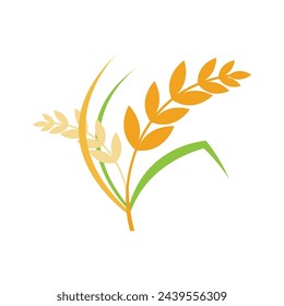 Agriculture wheat Logo Template vector icon design