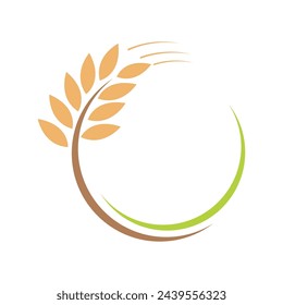 Agriculture wheat Logo Template vector icon design