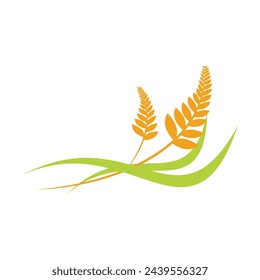 Agriculture wheat Logo Template vector icon design