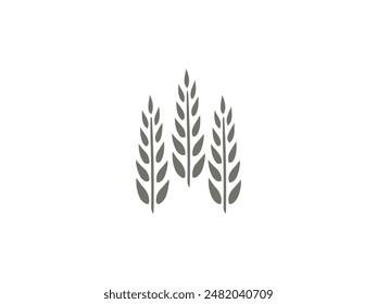 Landwirtschaft Weizen Logo Vorlage. Vektorillustration. Golden Weizen Ohren, Landwirtschaft Weizen Vektorgrafik Ikone, Weizen Vektorgrafik Logo Vorlage auf weißem Hintergrund