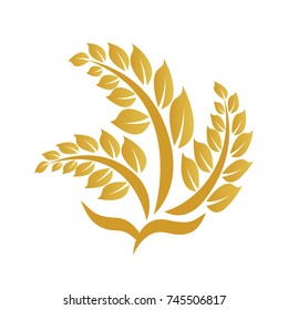 Agriculture wheat logo template vector illustration