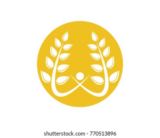 Agriculture wheat Logo Template vector icon design