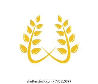 Agriculture wheat Logo Template vector icon design