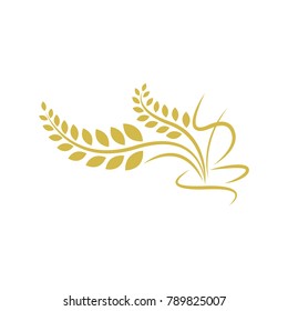 Agriculture wheat Logo Template vector icon design