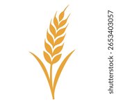 Agriculture wheat Logo vector icon. Agricultural industry logo