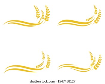 Agriculture wheat Logo vector icon design