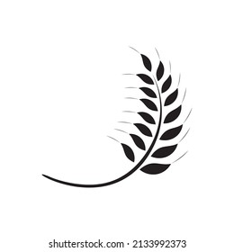 Agriculture wheat logo vector on white background