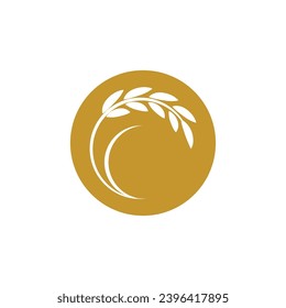 Agriculture wheat logo vector template symbol design