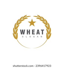 Agriculture wheat logo vector template symbol design