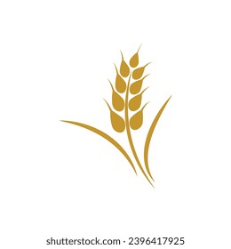 Agriculture wheat logo vector template symbol design