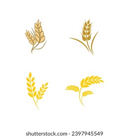 Agriculture wheat logo vector template symbol design