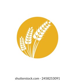 Landwirtschaft Weizen-Logo Vektorgrafik Vorlage und Symbol