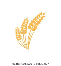 Agriculture wheat logo vector template and symbol