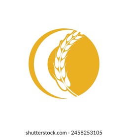 Agriculture wheat logo vector template and symbol