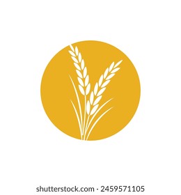 Agriculture wheat logo vector template and symbol