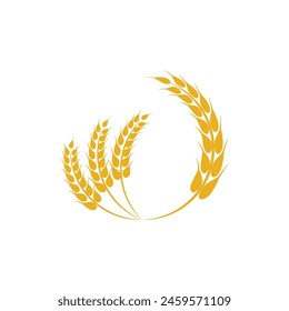 Agriculture wheat logo vector template and symbol
