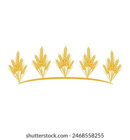 Landwirtschaft Weizen-Logo Vektorgrafik Vorlage und Symbol