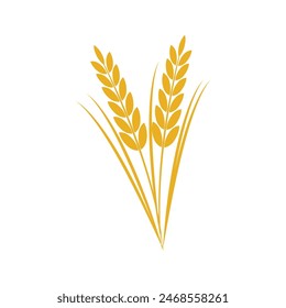 Agriculture wheat logo vector template and symbol