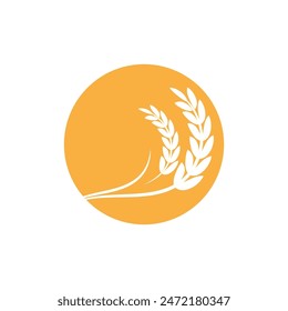 Agriculture wheat logo vector template and symbol