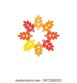 Agriculture wheat logo vector template and symbol