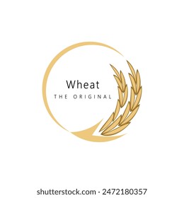 Agriculture wheat logo vector template and symbol